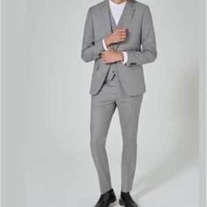 NEW! Grey Skinny Fit 3 Piece Suit by Topman #NWT